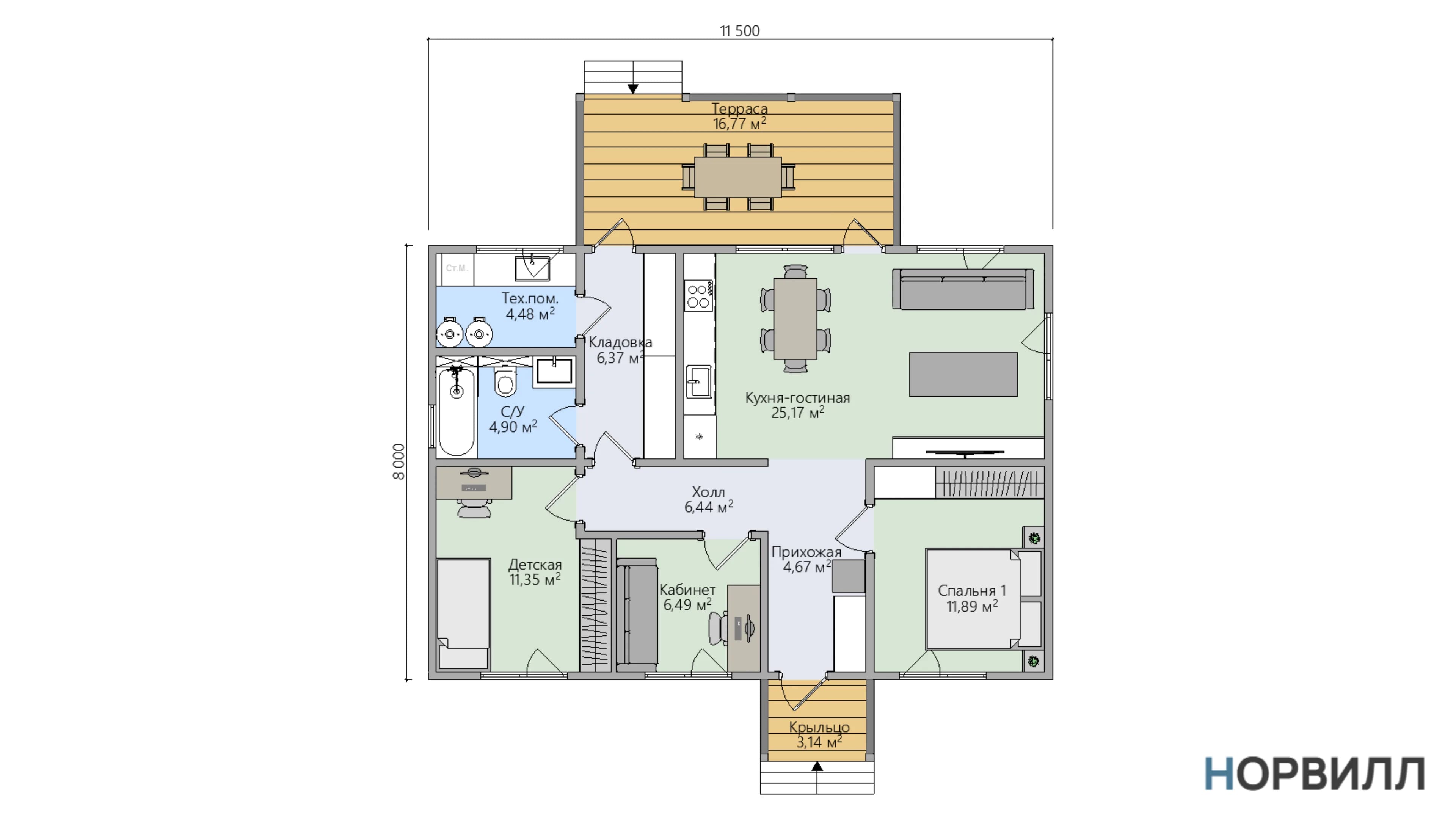 Проект каркасного дома «Поляны» — Фото 24